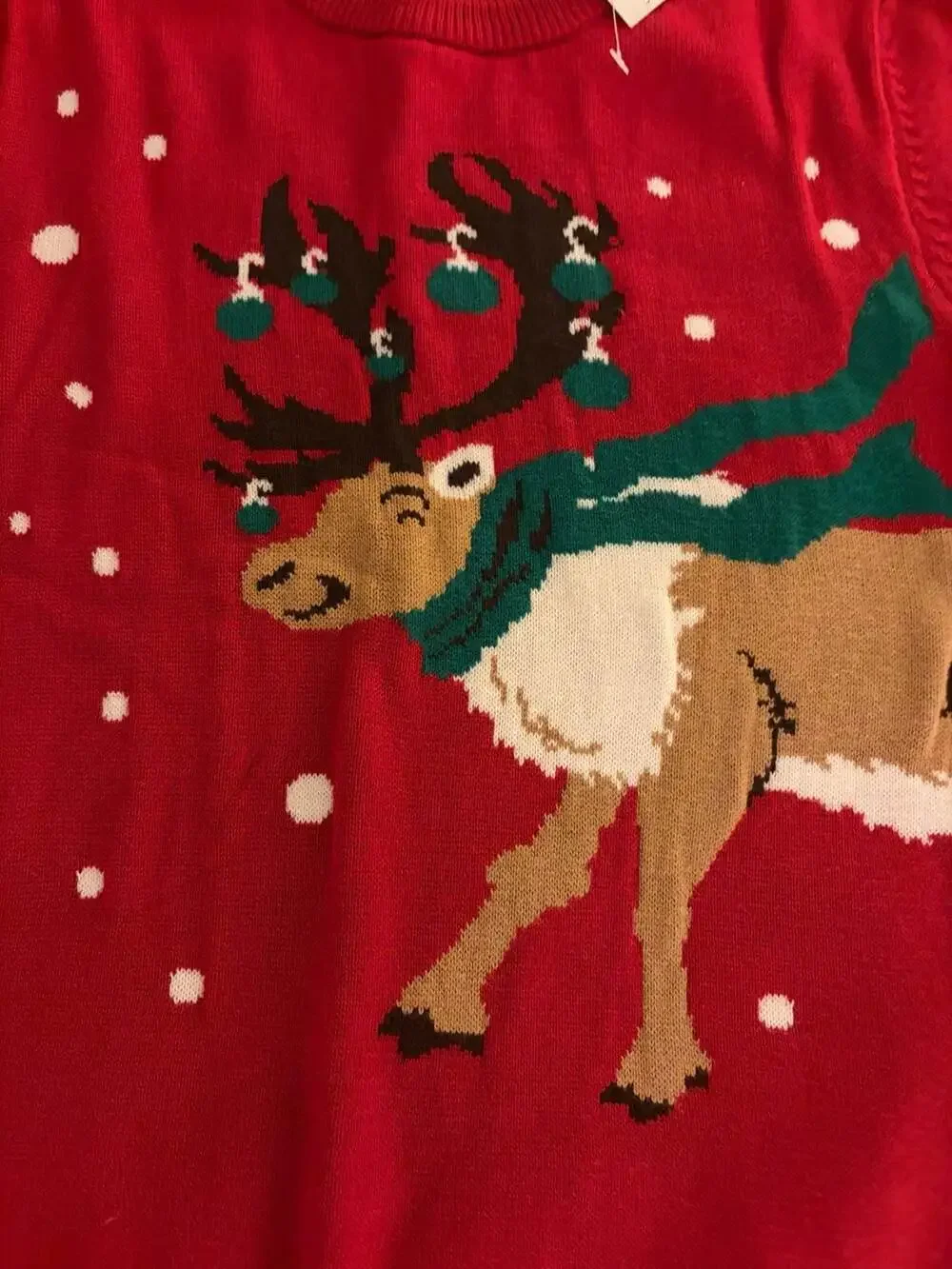 The Children's Place Reindeer Sweater Size 4T Red Christmas